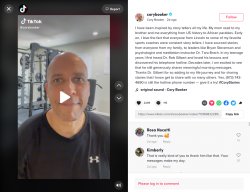 screenshot of Cory Booker's tiktok post