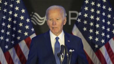 Biden says “we can’t go on like this as a divided nation” in first public remarks since leaving office