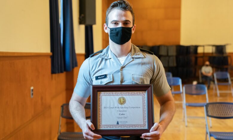 “Triumphant Failure” takes first place in The Citadel’s Corps-Wide Speaking Contest “Triumphant Failure” takes first place in The Citadel’s Corps-Wide Speaking Contest