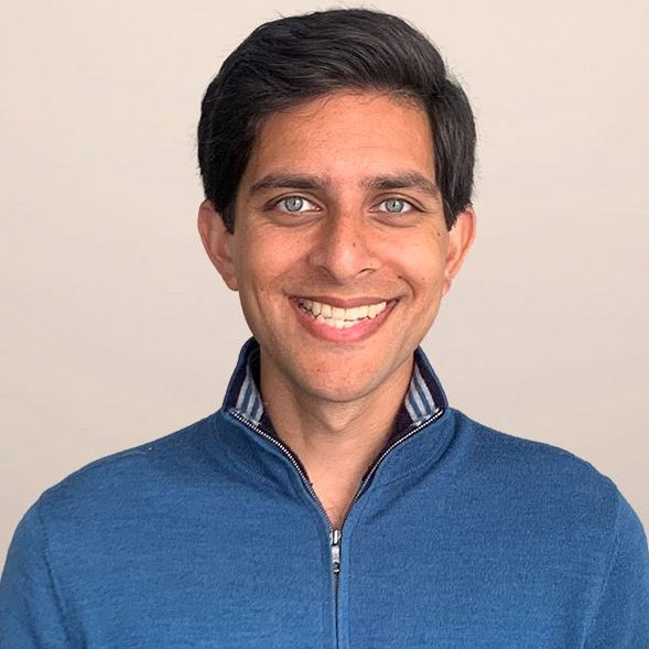 Photo of the speaker, Nikhil Lai, in the webinar