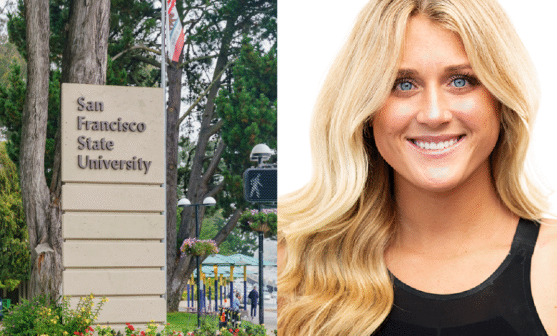 Protestors chased down Riley Gaines after her campus speech. SFSU says it’s ‘proud’ of the event’s handling. Protestors chased down Riley Gaines after her campus speech. SFSU says it’s ‘proud’ of the event’s handling.